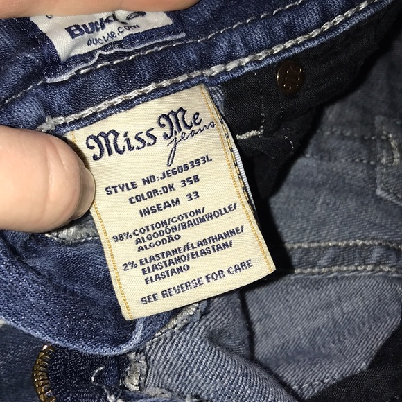 Miss Me Jeans Size Women’s 25 JE606353L Rhinestone - Picture 5 of 8